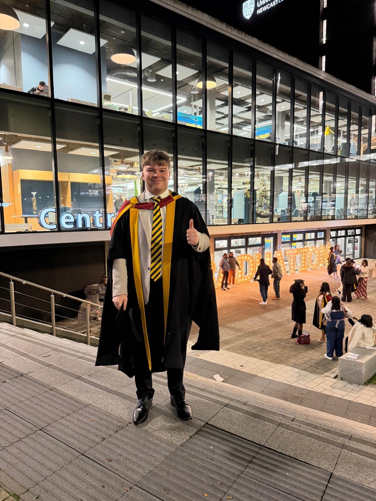 Rob at MSc graduation